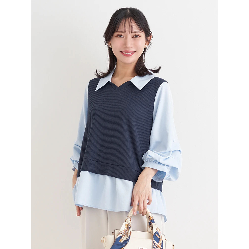 ベストドッキングプルオーバー(無地/ストライプ柄)2