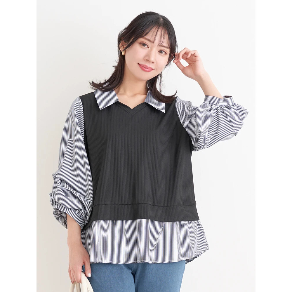 ベストドッキングプルオーバー(無地/ストライプ柄)1