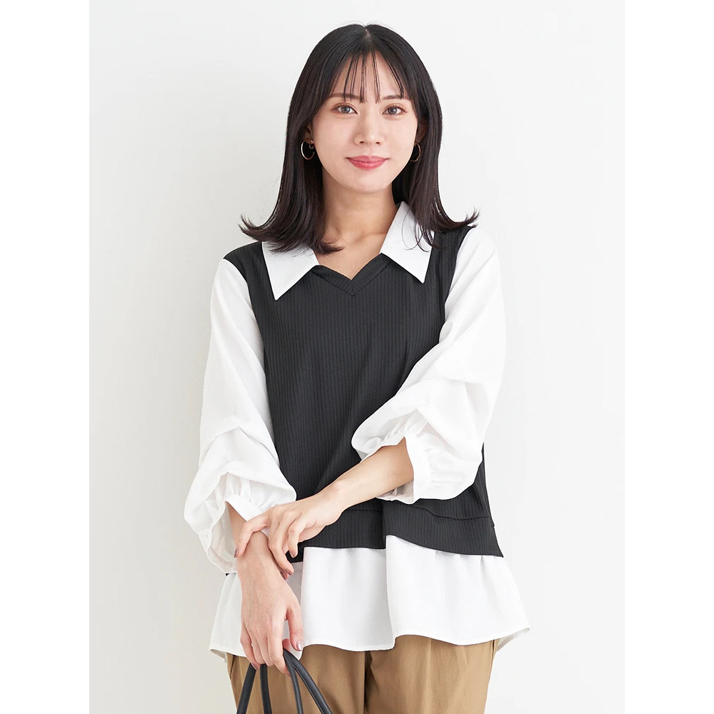 ベストドッキングプルオーバー(無地/ストライプ柄)1