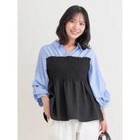シャツドッキングトップス(無地/ストライプ柄/チェック柄)