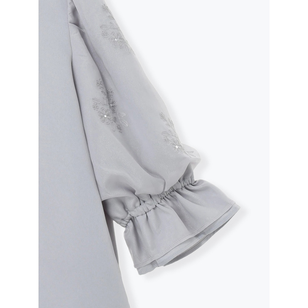 袖フラワー刺繍×ラインストーンブラウス19