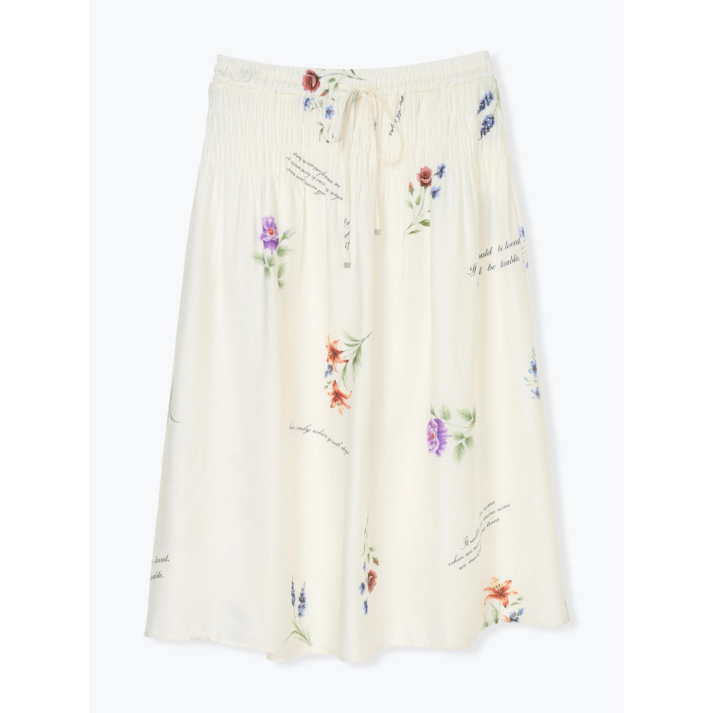 花柄プリントフレアスカート