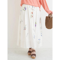 花柄プリントフレアスカート