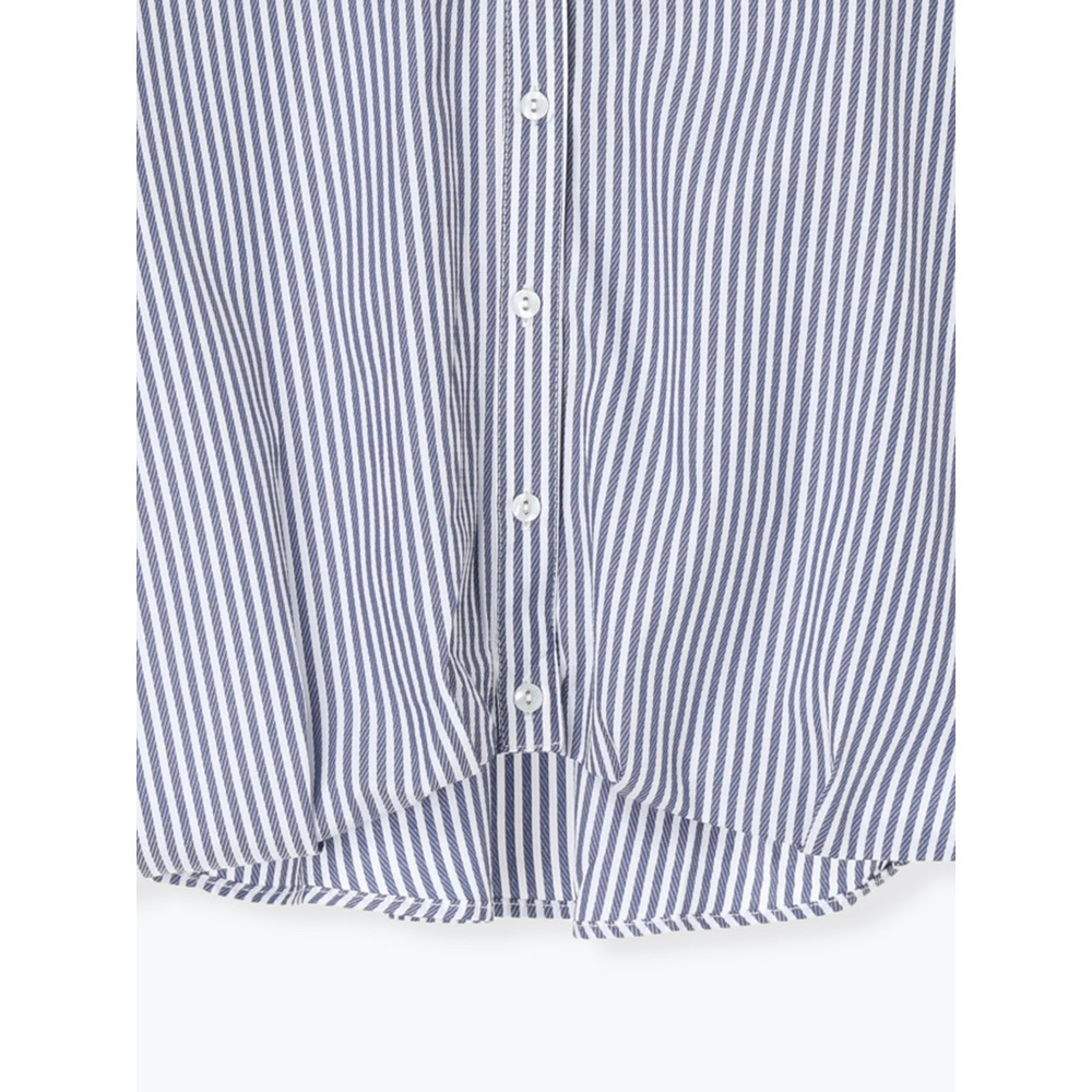 BACKレースアップストライプ柄裾タックスキッパーシャツ24