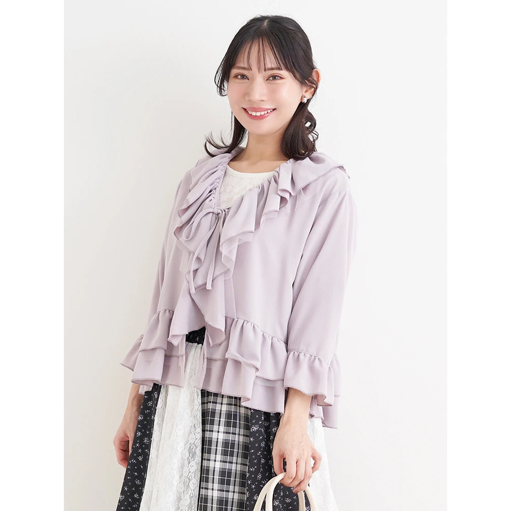 【WEB限定】フリルリボンボレロ