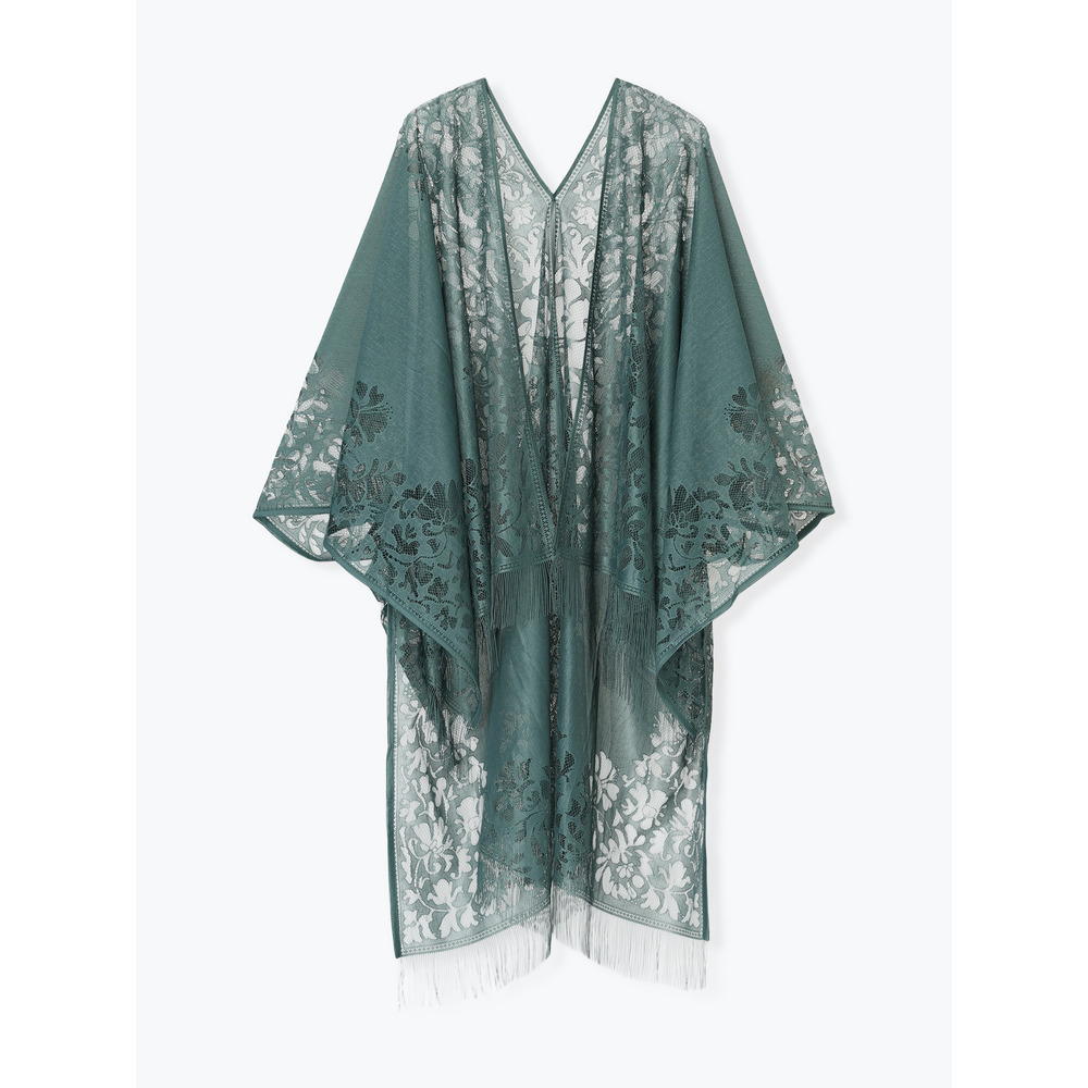 レースポンチョカーディガン