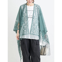 レースポンチョカーディガン