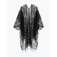 レースポンチョカーディガン