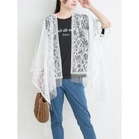 レースポンチョカーディガン