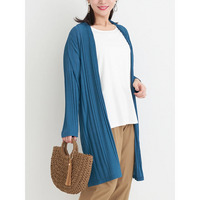 【吸水速乾・UVケア】ランダムリブトッパーカーディガン