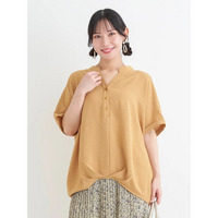 【接触冷感】[らくちんケア ]裾タックスキッパーブラウス（セットアップ可）