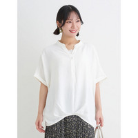 【接触冷感】[らくちんケア ]裾タックスキッパーブラウス（セットアップ可）