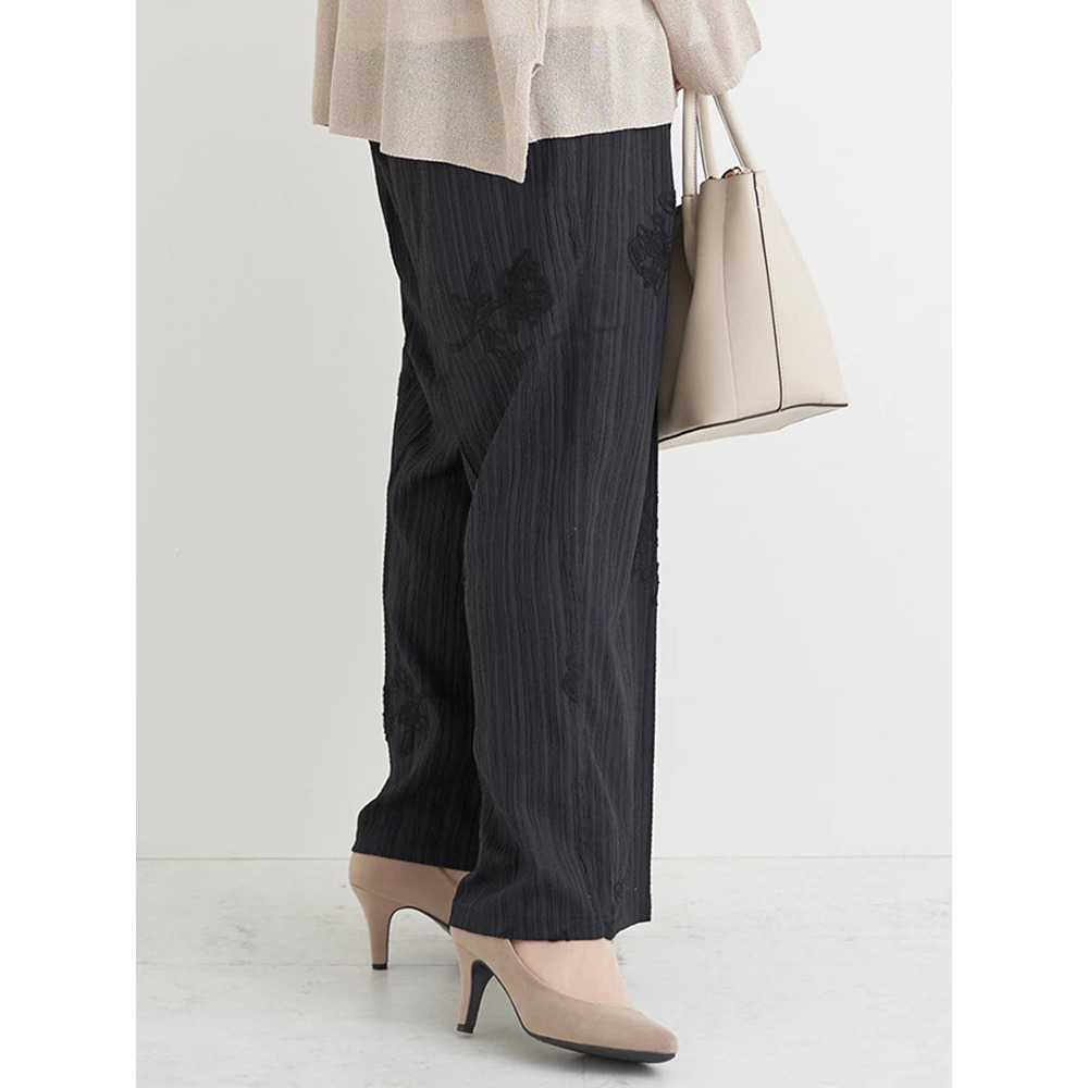 フラワー刺繍ワイドパンツ18