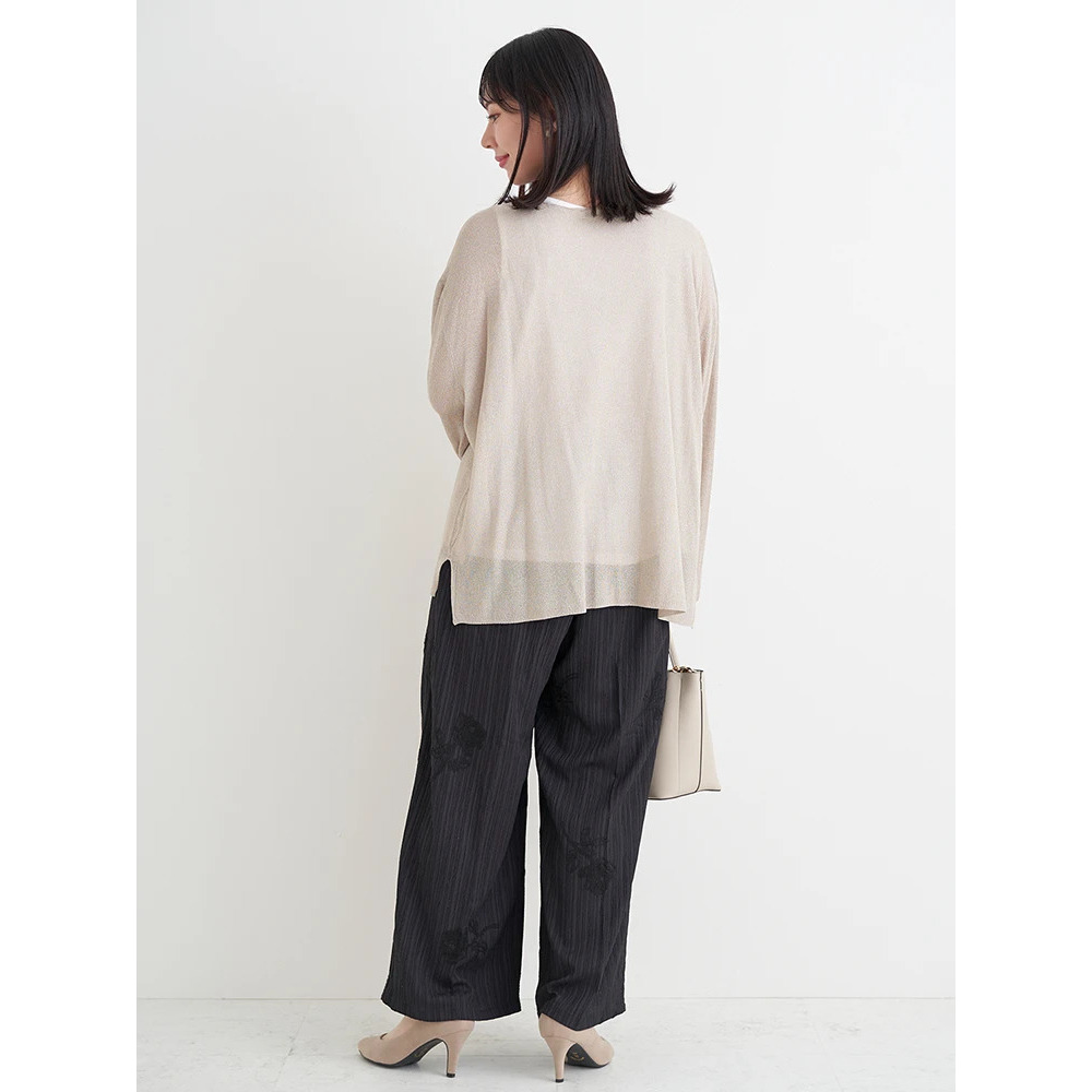 フラワー刺繍ワイドパンツ24