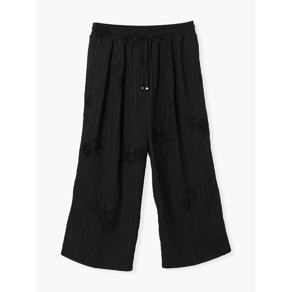 フラワー刺繍ワイドパンツ25