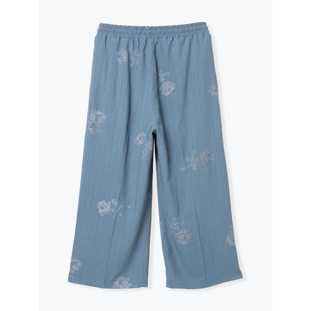フラワー刺繍ワイドパンツ27