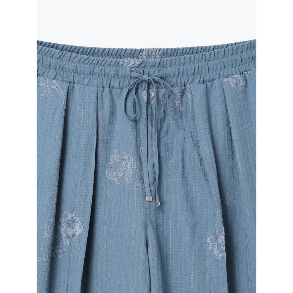 フラワー刺繍ワイドパンツ28