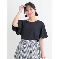 【接触冷感】[らくちんケア]シボ袖バルーンプルオーバー（セットアップ可）