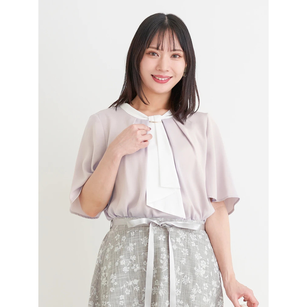 【ラクケア】マルチWAYボウタイブラウス11