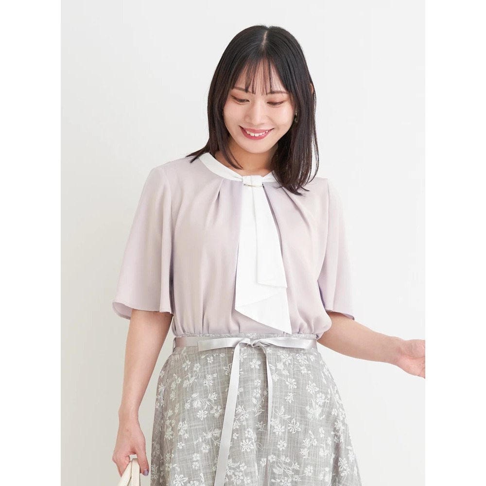 【ラクケア】マルチWAYボウタイブラウス12