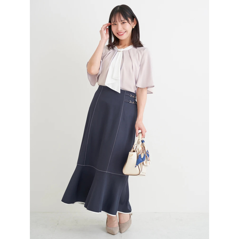 【ラクケア】マルチWAYボウタイブラウス17