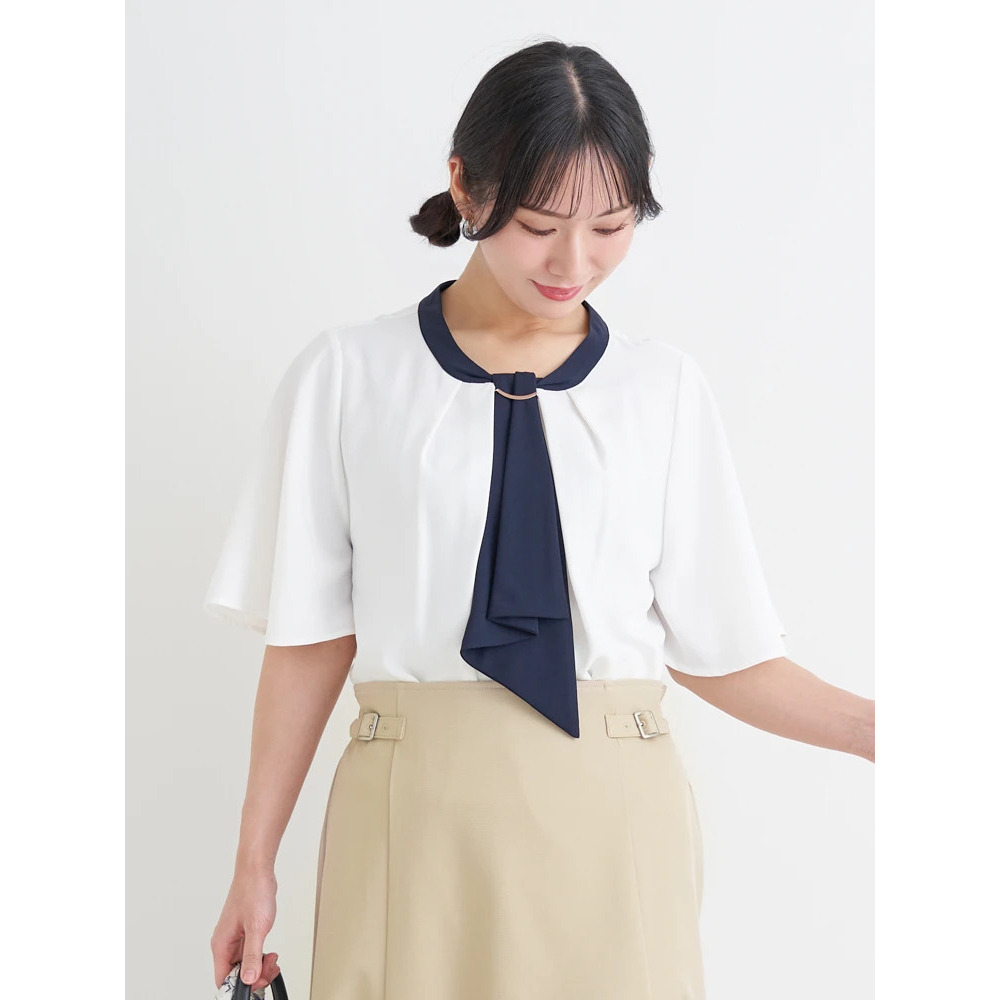 【ラクケア】マルチWAYボウタイブラウス19