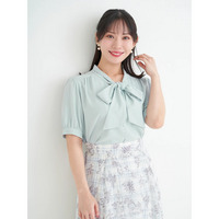 【ラクケア】ボウタイリボンブラウス