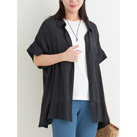 [SET]レーヨン混シアーシャツ×ビジュータンクトップ