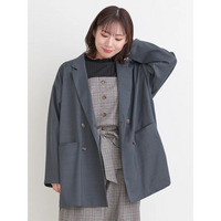 Wボタンシャツジャケット