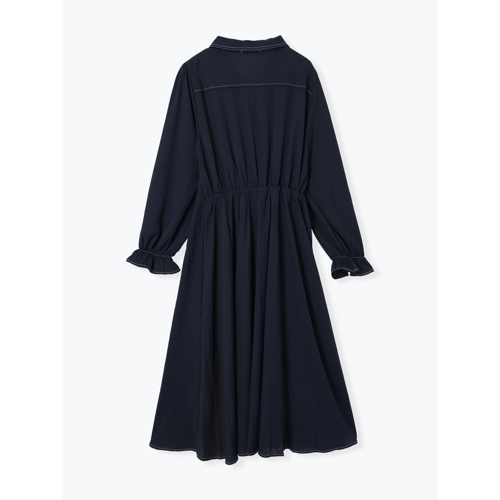 ポケットリボンハーフZIPワンピース12