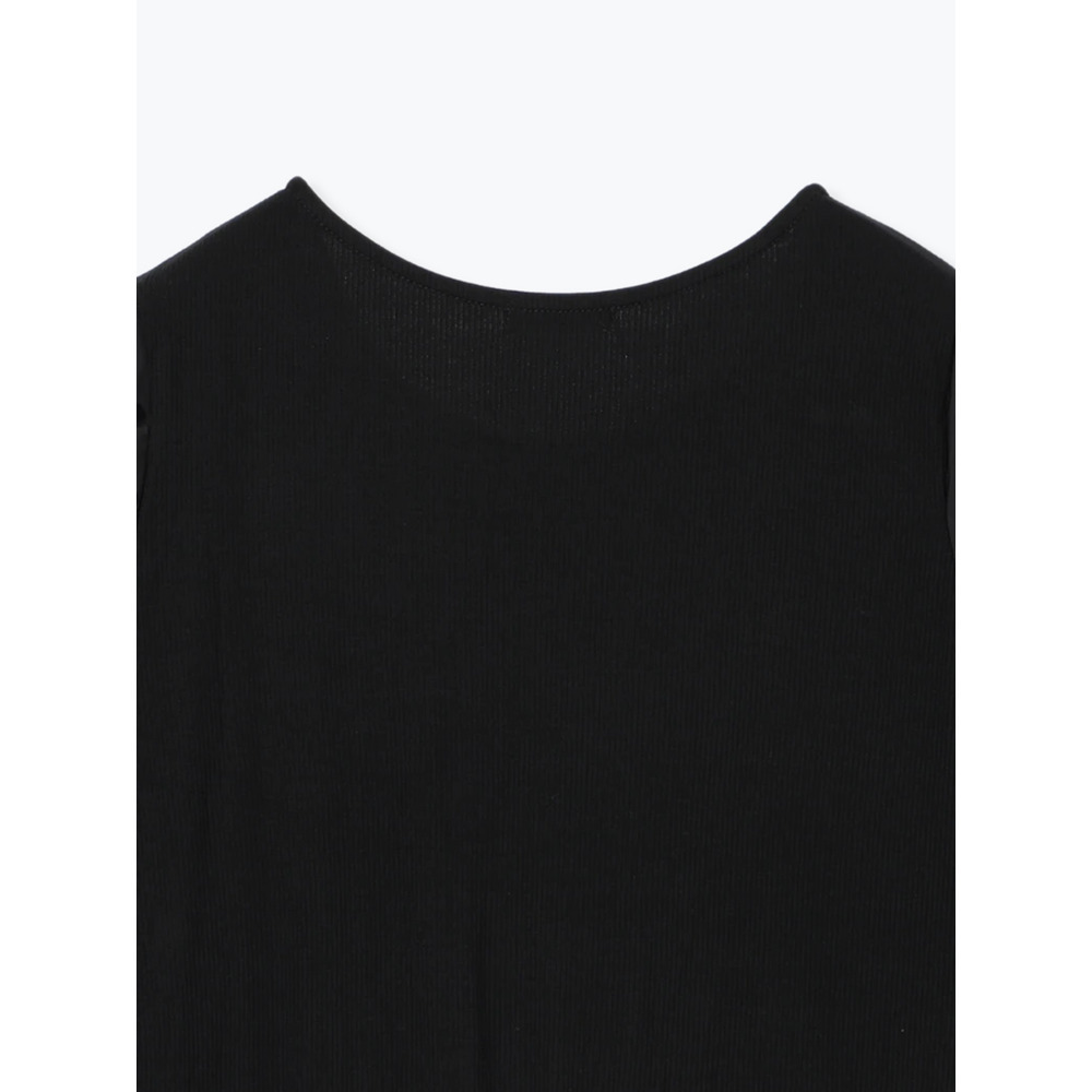 リブ×ドットペプラムトップス17