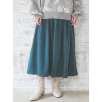ベルト付きピーチ起毛タックワイドパンツ