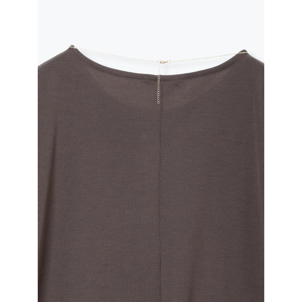 アクセサリー付き裾タックドルマンプルオーバー24