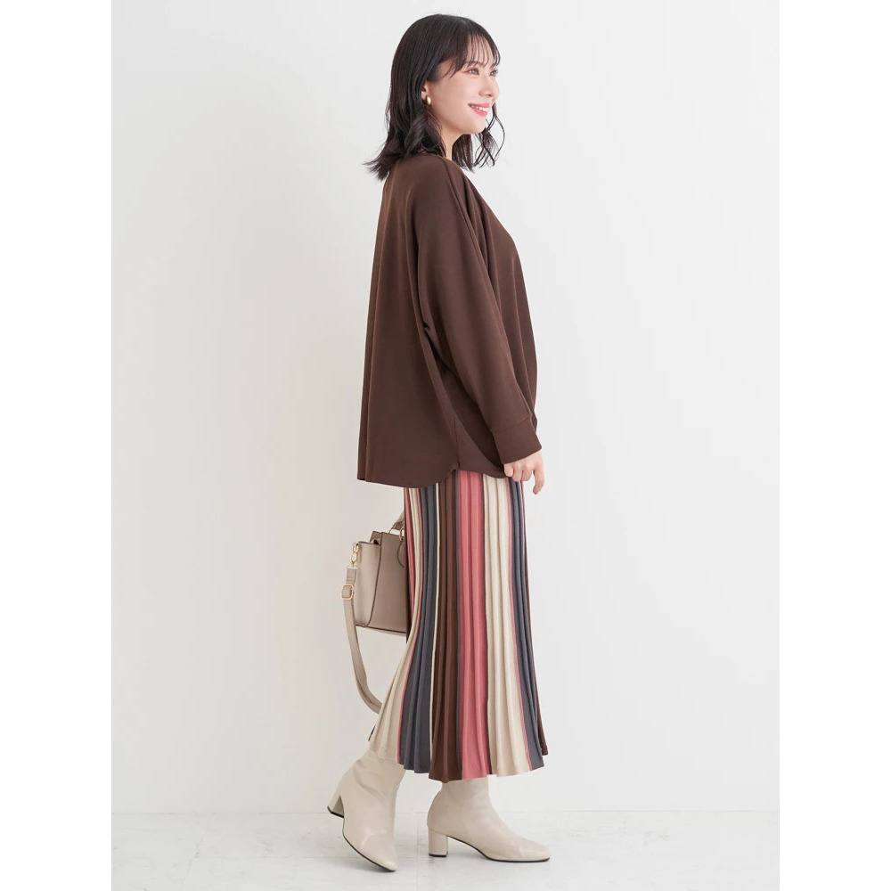 アクセサリー付き裾タックドルマンプルオーバー9