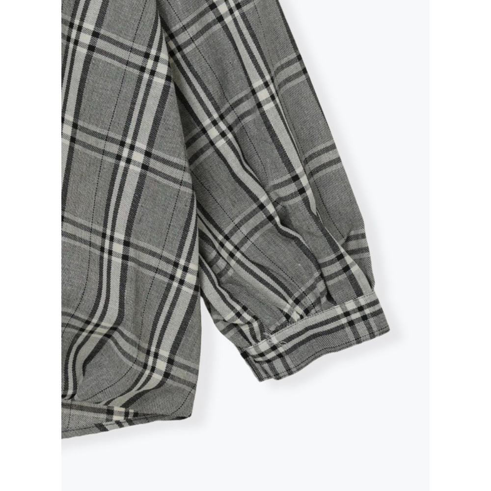 チェック柄バックレースアップスキッパーシャツ14