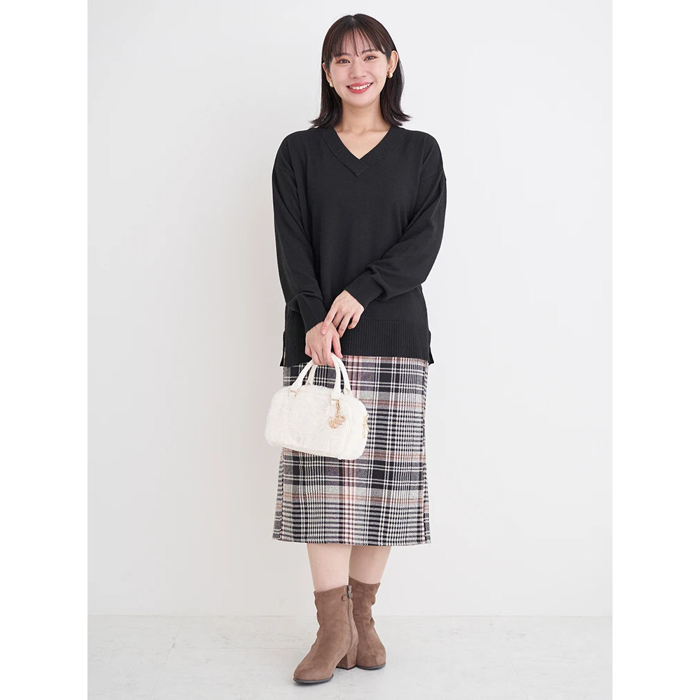 スフレタッチVネックニットトップス14