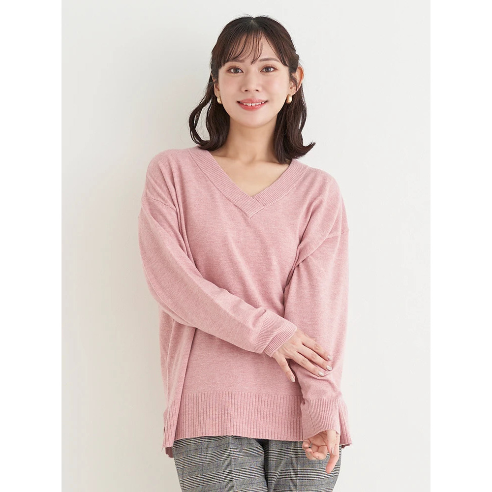 スフレタッチVネックニットトップス16
