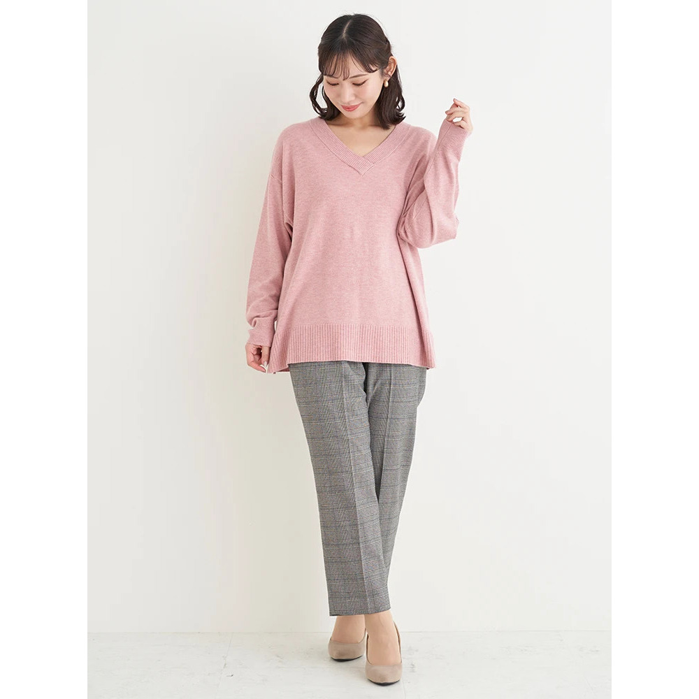 スフレタッチVネックニットトップス22