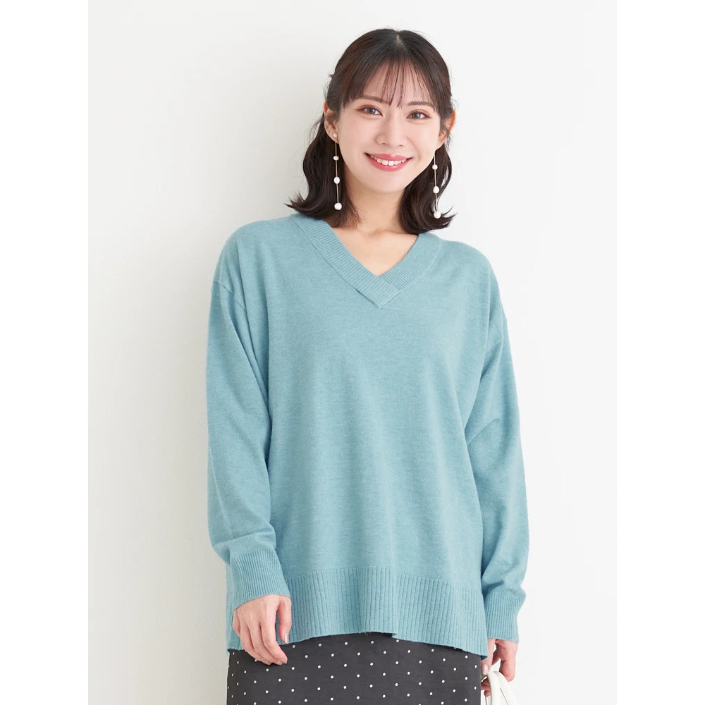 スフレタッチVネックニットトップス25