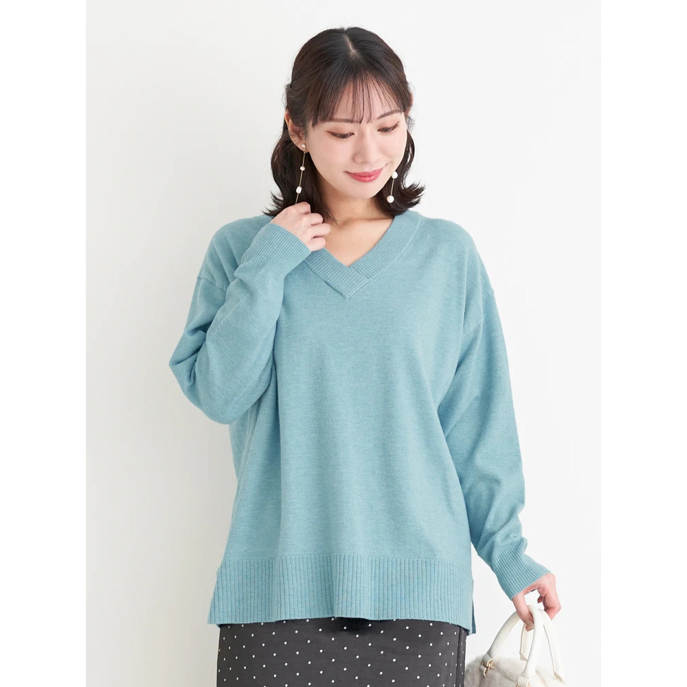 スフレタッチVネックニットトップス26