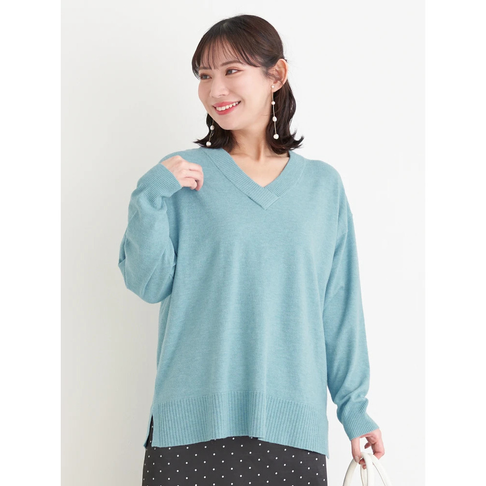 スフレタッチVネックニットトップス27