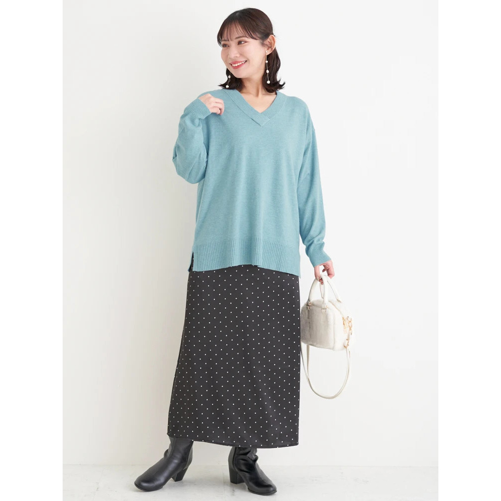 スフレタッチVネックニットトップス29