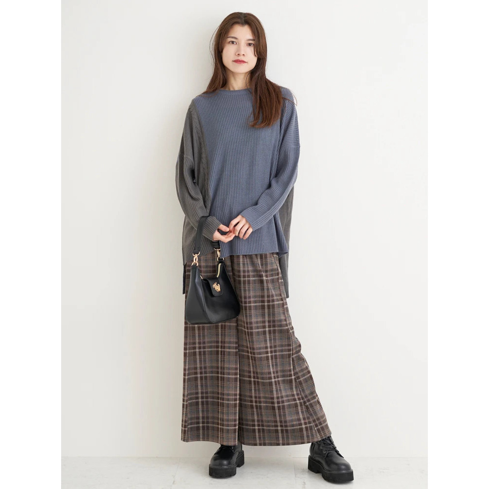 パッチワークニットプルオーバー17