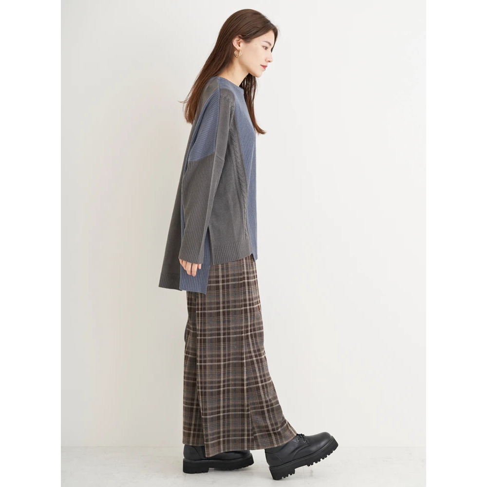 パッチワークニットプルオーバー18