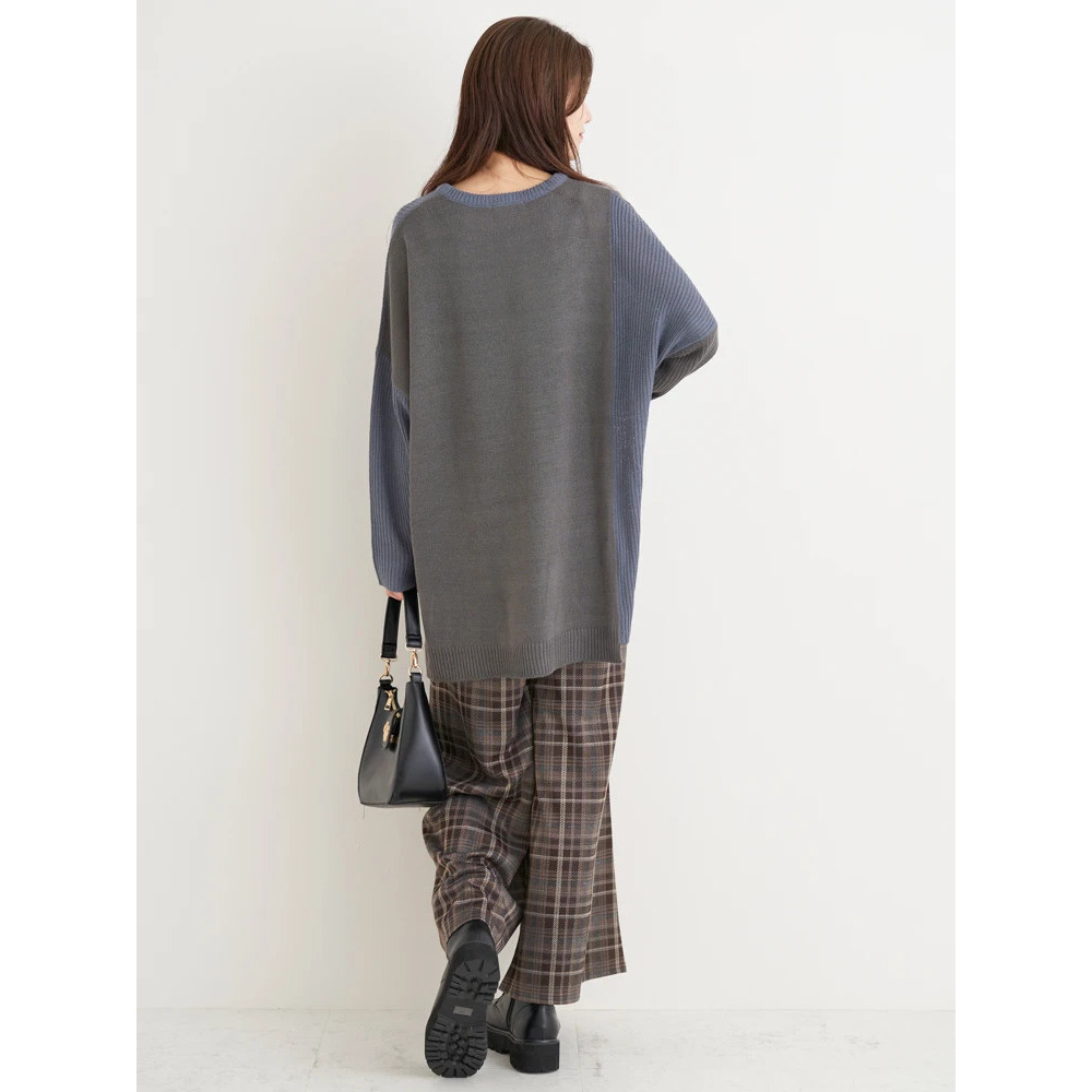 パッチワークニットプルオーバー19