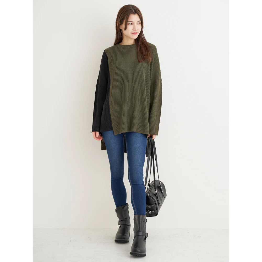 パッチワークニットプルオーバー25