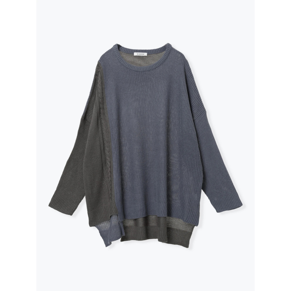 パッチワークニットプルオーバー26