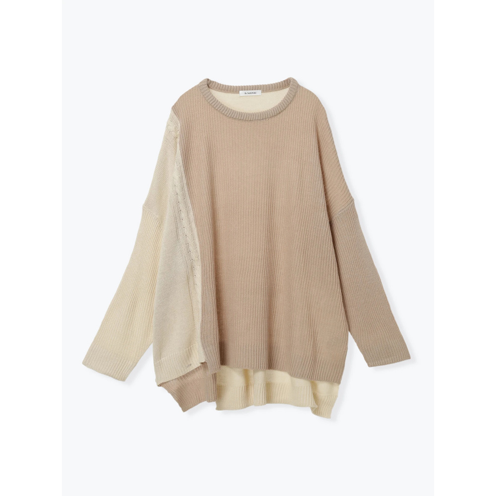 パッチワークニットプルオーバー28