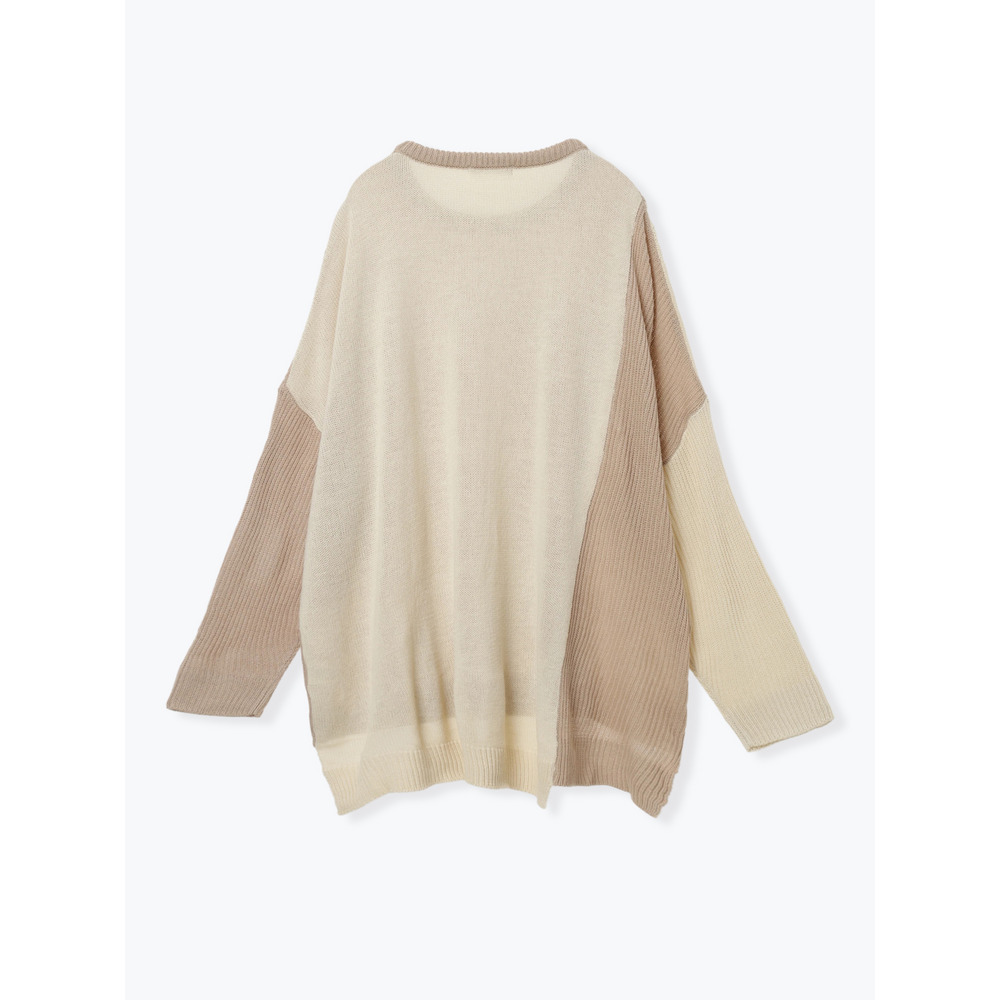 パッチワークニットプルオーバー29