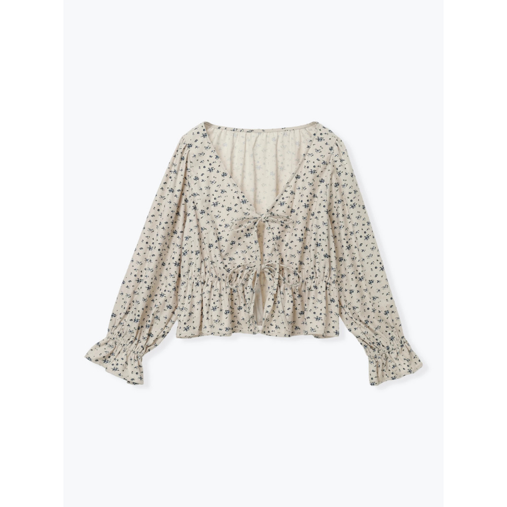 【WEB限定】花柄Wリボンカーディガン16